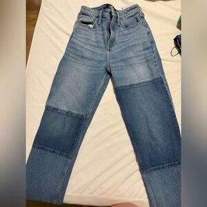 Hollister Two-Tone Blue Boyfriend Jeans